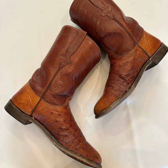 Vintage Lucchese L8009 full quill ostrich men’s 9.5D - Picture 3 of 5